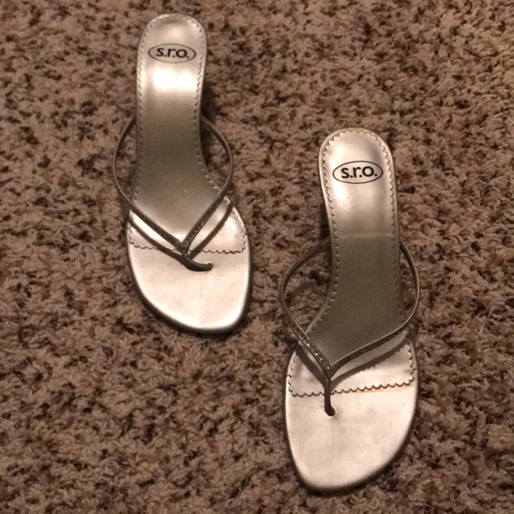 silver sandals